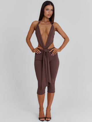 ISABELA JUMPSUIT DARK CHOCOLATE Jumpsuit 