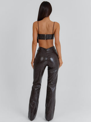 ISHANI CROP TOP CHOCOLATE BROWN Crop Top 