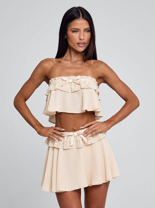 ISIDORA TOP BEIGE Crop Top 