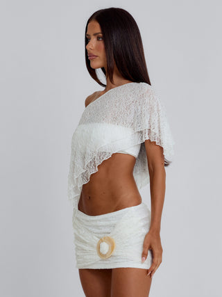 JILLIAN TOP WHITE Crop Top 