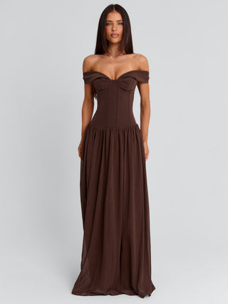 JUNIPIA MAXI DRESS CHOCOLATE Maxi Dress 