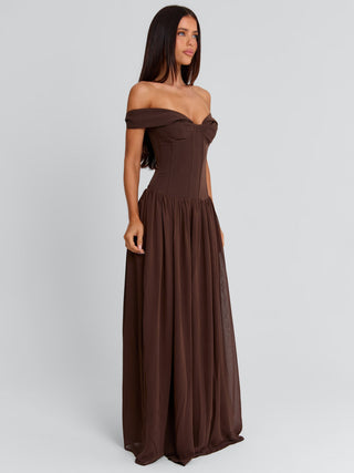 JUNIPIA MAXI DRESS CHOCOLATE Maxi Dress 