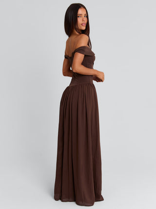 JUNIPIA MAXI DRESS CHOCOLATE Maxi Dress 