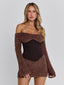 JUNO MINI DRESS BROWN Mini Dress 
