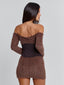 JUNO MINI DRESS BROWN Mini Dress 