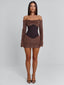JUNO MINI DRESS BROWN Mini Dress 