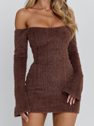JUNO MINI DRESS BROWN Mini Dress 
