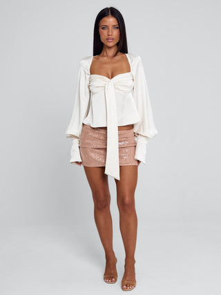 KAVANA MINI SKIRT ROSE GOLD Mini Skirt 