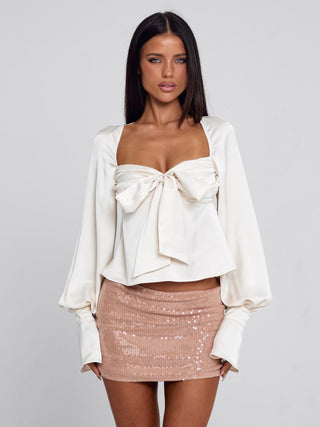 KAVANA MINI SKIRT ROSE GOLD Mini Skirt 