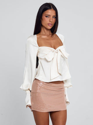 KAVANA MINI SKIRT ROSE GOLD Mini Skirt 
