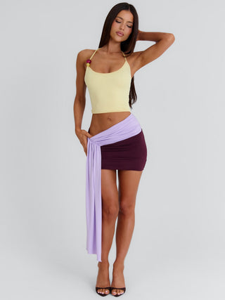 KENLEY MINI DRESS YELLOW AND PURPLE Mini Dress 