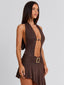 LEILINI MINI DRESS CHOCOLATE Mini Dress 