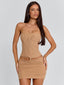 LILIANA MINI DRESS TAN Mini Dress 