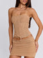 LILIANA MINI DRESS TAN Mini Dress 