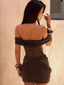 LILIANE MINI DRESS CHOCOLATE Mini Dress 