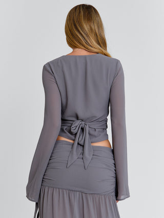 LIVVIE TOP GREY Blouse 