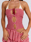 LORENA MINI DRESS RED GINGHAM Mini Dress 