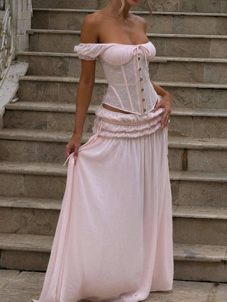 LUBELA MAXI SKIRT BLUSH Maxi Skirt 