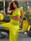 LUCCY MAXI SKIRT CHARTREUSE Maxi Skirt 