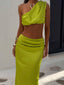 LUCCY MAXI SKIRT CHARTREUSE Maxi Skirt 