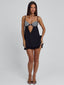 MAKOA MINI DRESS BLACK STRIPE Mini Dress 