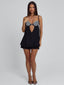 MAKOA MINI DRESS BLACK STRIPE Mini Dress 