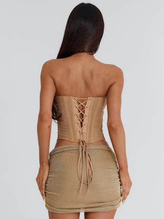 MALIYAH MINI SKIRT GOLD Mini Skirt 