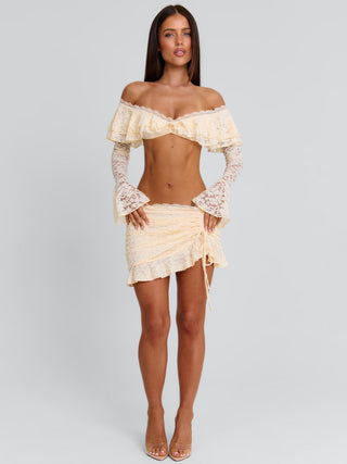 MARCELLA TOP CREAM Crop Top 