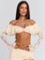 MARCELLA TOP CREAM Crop Top 
