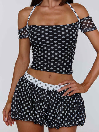 MARLOWE SHORTS BLACK POLKA DOT Shorts 