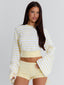 MARTAE CROP TOP YELLOW STRIPE Crop Top 
