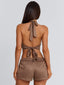 MASON TOP BROWN Crop Top 