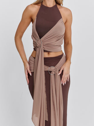 NERINA TOP CHOCOLATE Crop Top 