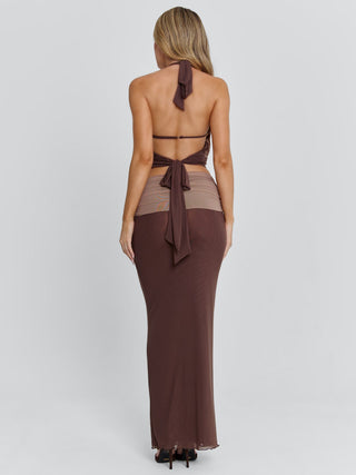 NERINA TOP CHOCOLATE Crop Top 