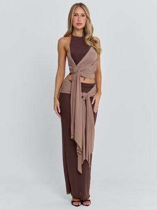 NERINA TOP CHOCOLATE Crop Top 