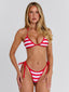 NICOLETTE BIKINI BOTTOM RED WHITE STRIPE Bikini Bottom 