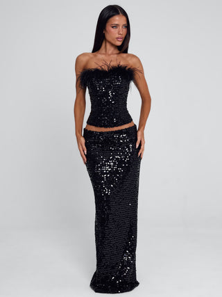 NUI MAXI SKIRT BLACK Maxi Skirt 