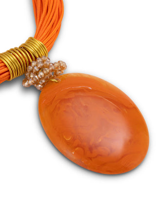 NYRA NECKLACE ORANGE Necklaces 