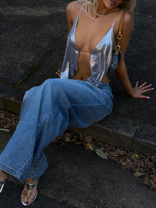 ORA CROP TOP SILVER Crop Top 
