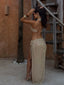 ORIETTA MAXI SKIRT GOLD Maxi Skirt 
