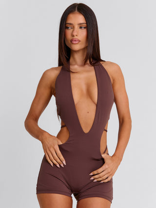 PAISLEI PLAYSUIT BROWN Playsuit 