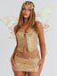 PAMELLA CROP TOP GOLD Crop Top 