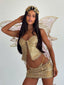 PAMELLA MINI SKIRT GOLD Mini Skirt 