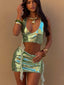 POPPEI MINI SKIRT MINT GREEN Mini Skirt 