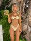 PORTO BANDEAU TOP GOLD SHIMMER Bikini Top 