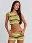 PRAGUE SHORTS GREEN STRIPE Shorts 
