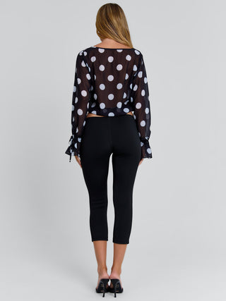 REVI TOP BLACK POLKA DOT Blouse 