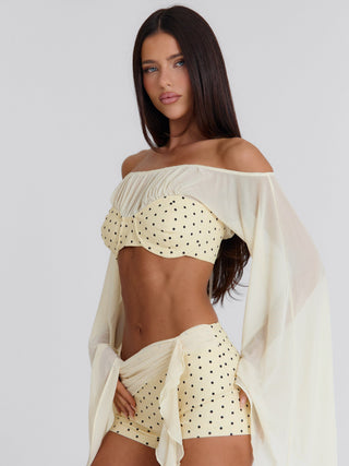RIYA SHORTS YELLOW POLKA DOT Shorts 