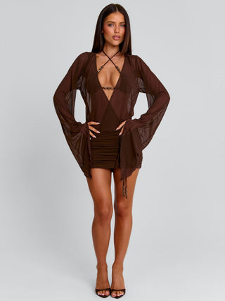 ROBERTA MINI DRESS CHOCOLATE Mini Dress 