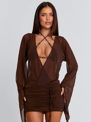 ROBERTA MINI DRESS CHOCOLATE Mini Dress 